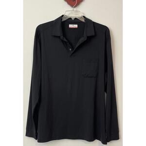 Grand Slam Mens XL Black Lightweight Collared Long-Sleeved Athletic Shirt! A6233